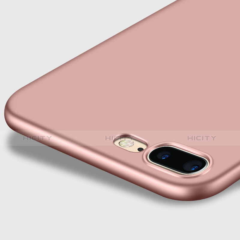 Carcasa Dura Plastico Rigida Mate con Anillo de dedo Soporte para Apple iPhone 8 Plus Rosa