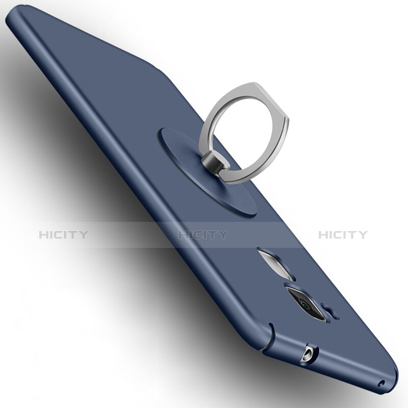 Carcasa Dura Plastico Rigida Mate con Anillo de dedo Soporte para Huawei GR5 Mini Azul