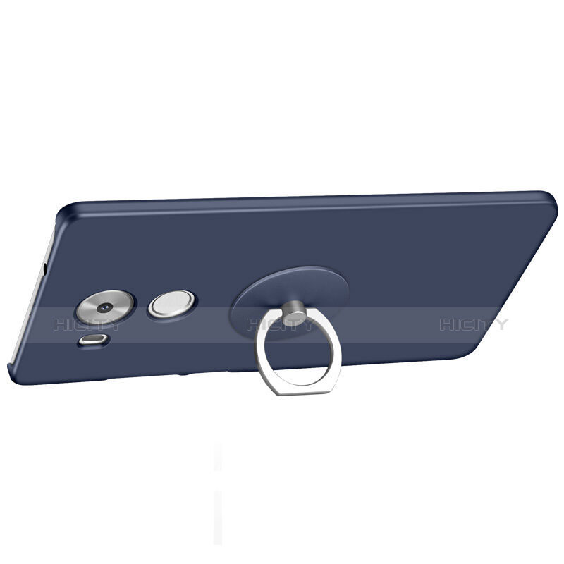Carcasa Dura Plastico Rigida Mate con Anillo de dedo Soporte para Huawei Mate 8 Azul