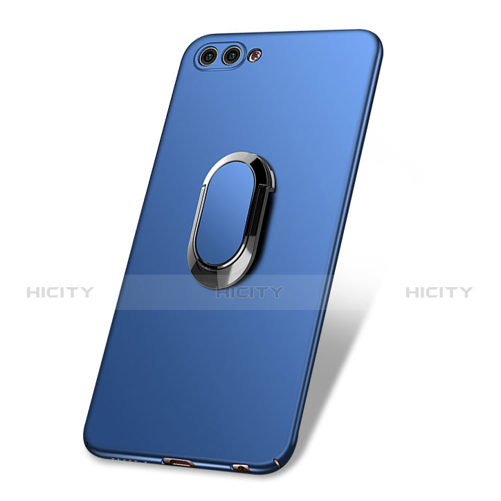 Carcasa Dura Plastico Rigida Mate con Anillo de dedo Soporte para Huawei Nova 2S Azul