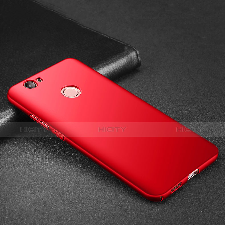 Carcasa Dura Plastico Rigida Mate con Anillo de dedo Soporte para Huawei Nova Rojo