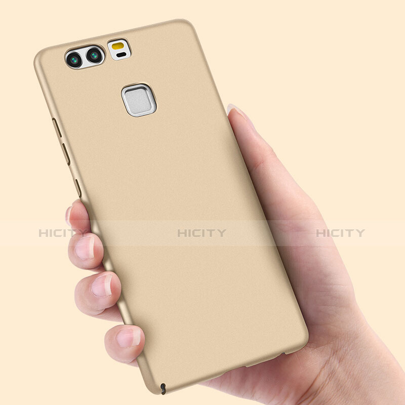 Carcasa Dura Plastico Rigida Mate con Anillo de dedo Soporte para Huawei P9 Oro