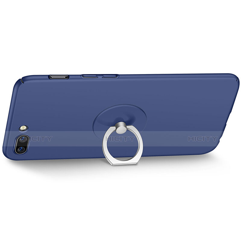 Carcasa Dura Plastico Rigida Mate con Anillo de dedo Soporte para OnePlus 5 Azul