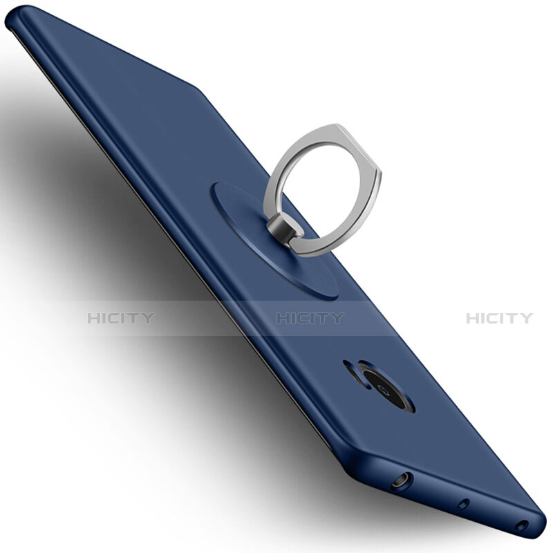 Carcasa Dura Plastico Rigida Mate con Anillo de dedo Soporte para Xiaomi Mi Note 2 Special Edition Azul