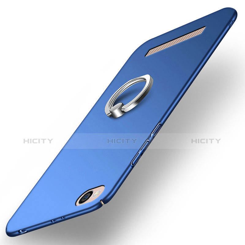 Carcasa Dura Plastico Rigida Mate con Anillo de dedo Soporte para Xiaomi Redmi 5A Azul