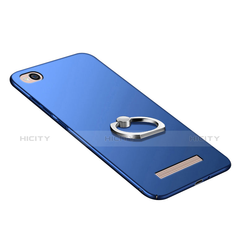 Carcasa Dura Plastico Rigida Mate con Anillo de dedo Soporte para Xiaomi Redmi 5A Azul