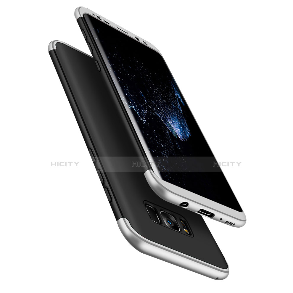 Carcasa Dura Plastico Rigida Mate Frontal y Trasera 360 Grados M03 para Samsung Galaxy S8 Plata