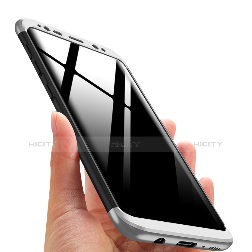 Carcasa Dura Plastico Rigida Mate Frontal y Trasera 360 Grados M03 para Samsung Galaxy S8 Plus Plata