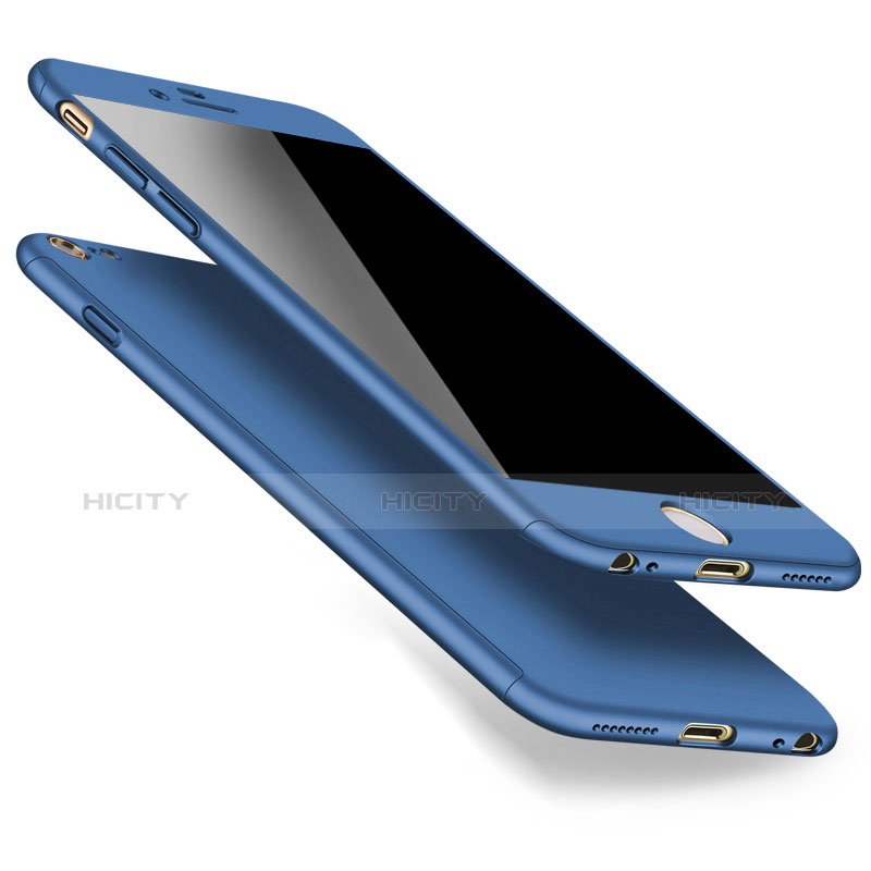 Carcasa Dura Plastico Rigida Mate Frontal y Trasera 360 Grados para Apple iPhone 6 Azul