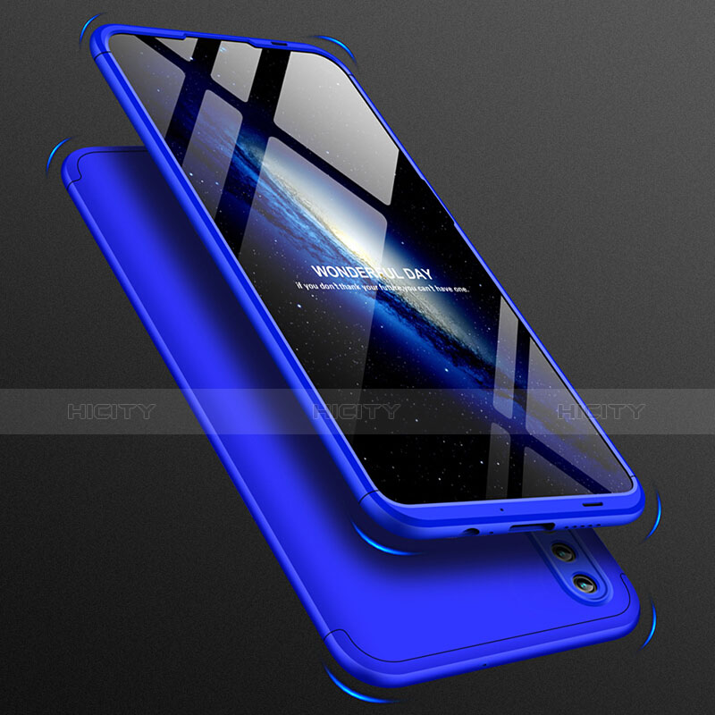 Carcasa Dura Plastico Rigida Mate Frontal y Trasera 360 Grados para Huawei Honor 10 Lite Azul