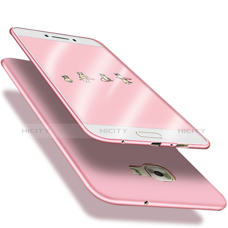 Carcasa Dura Plastico Rigida Mate M01 para Samsung Galaxy C9 Pro C9000 Oro Rosa
