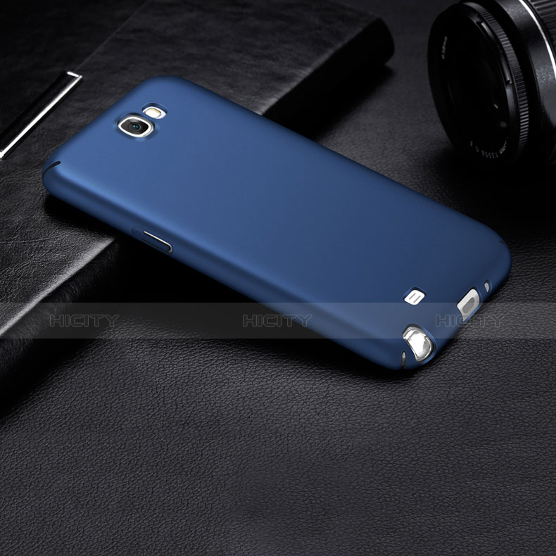 Carcasa Dura Plastico Rigida Mate M01 para Samsung Galaxy Note 2 N7100 N7105 Azul