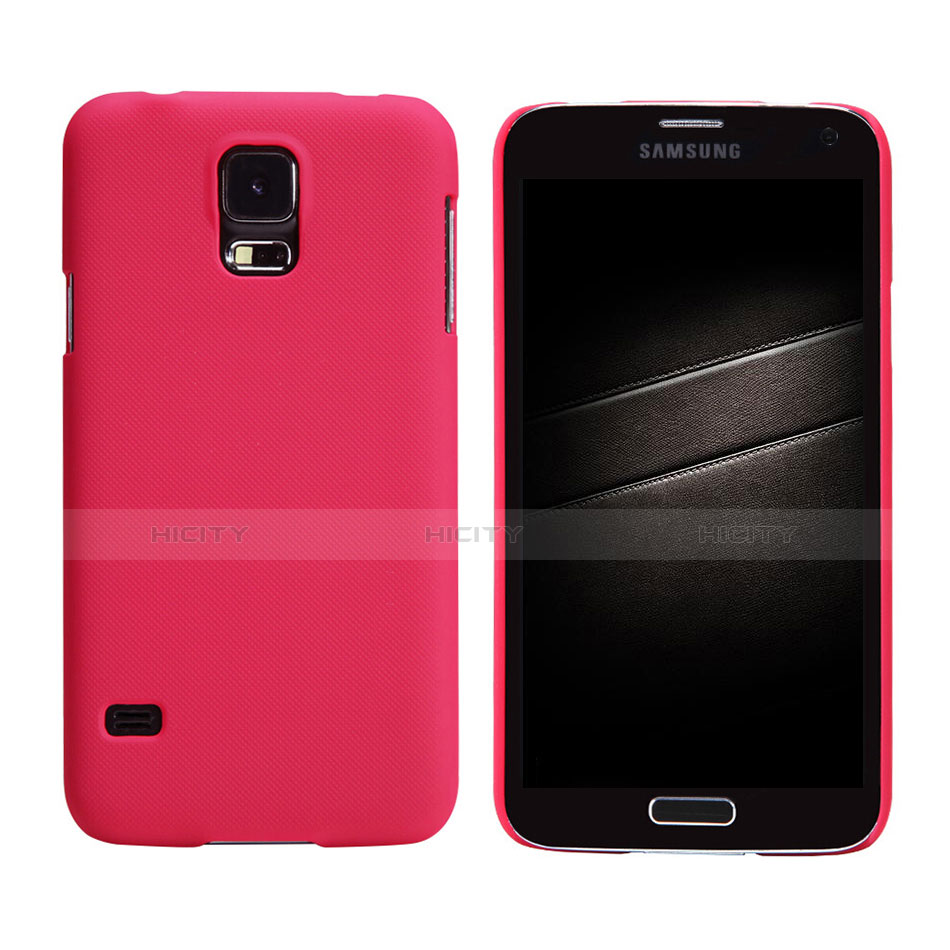 Carcasa Dura Plastico Rigida Mate M02 para Samsung Galaxy S5 G900F G903F Rojo