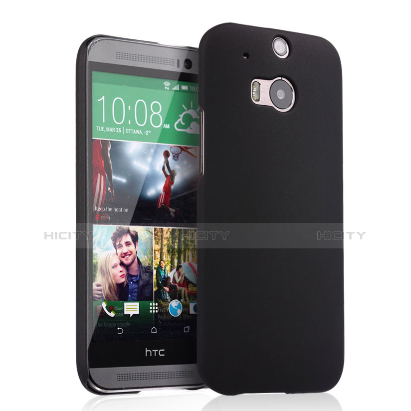 Carcasa Dura Plastico Rigida Mate para HTC One M8 Negro