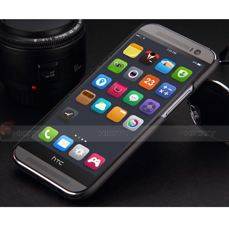 Carcasa Dura Plastico Rigida Mate para HTC One M8 Negro