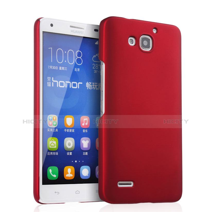 Carcasa Dura Plastico Rigida Mate para Huawei Honor 3X G750 Rojo