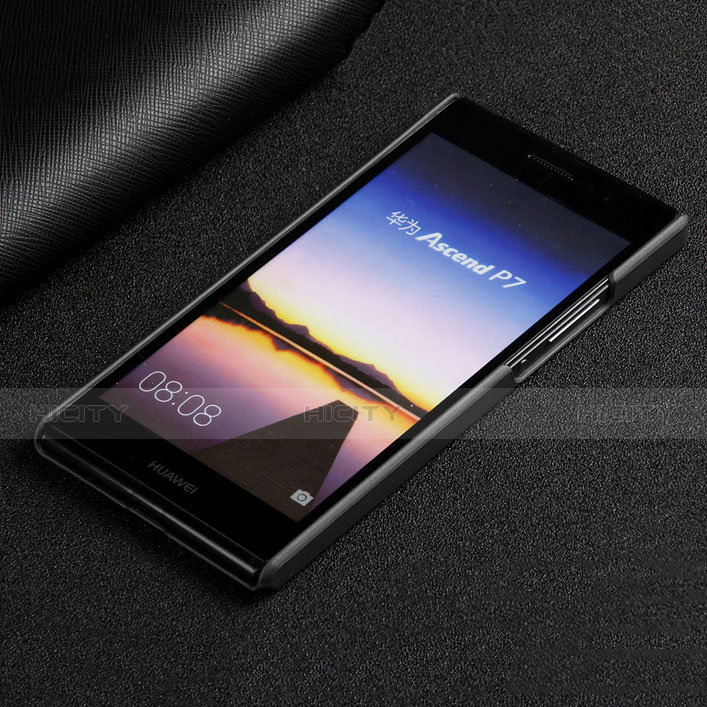 Carcasa Dura Plastico Rigida Mate para Huawei P7 Dual SIM Negro