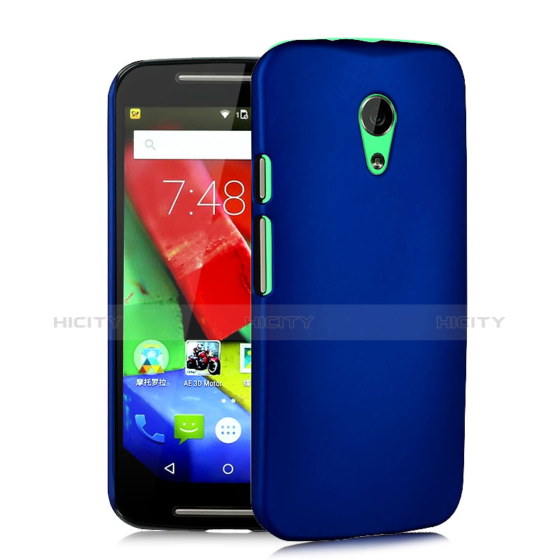Carcasa Dura Plastico Rigida Mate para Motorola Moto G (2nd Gen) Azul