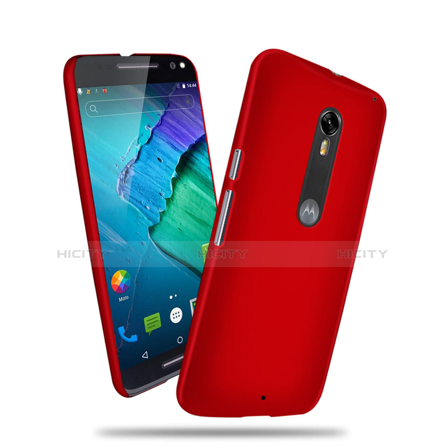 Carcasa Dura Plastico Rigida Mate para Motorola Moto X Style Rojo