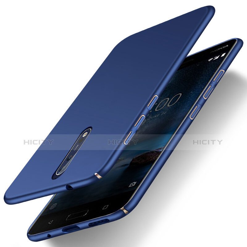 Carcasa Dura Plastico Rigida Mate para Nokia 8 Azul