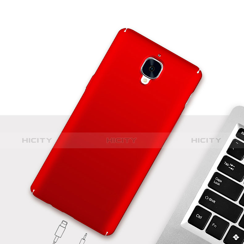 Carcasa Dura Plastico Rigida Mate para OnePlus 3 Rojo