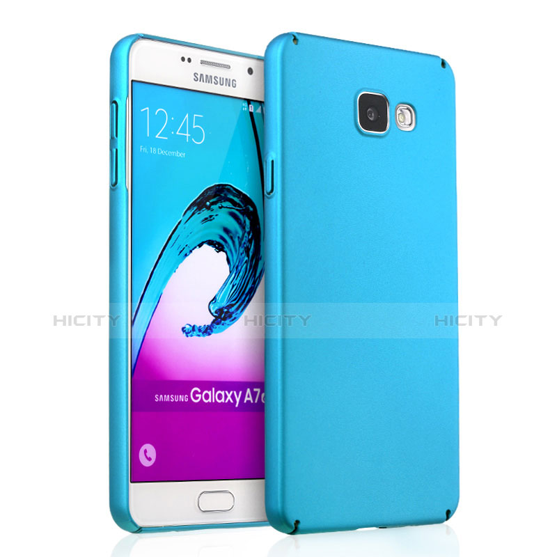 Carcasa Dura Plastico Rigida Mate para Samsung Galaxy A7 (2016) A7100 Azul Cielo