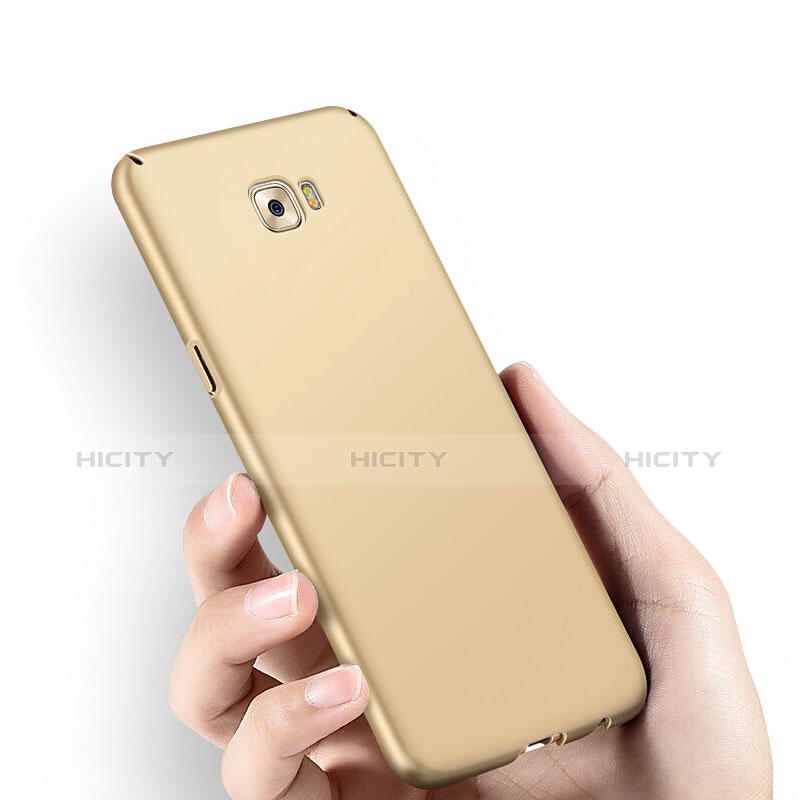 Carcasa Dura Plastico Rigida Mate para Samsung Galaxy C9 Pro C9000 Oro