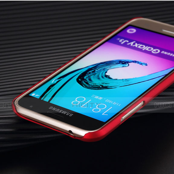 Carcasa Dura Plastico Rigida Mate para Samsung Galaxy J3 (2016) J320F J3109 Rojo