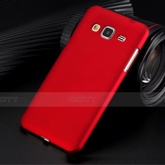 Carcasa Dura Plastico Rigida Mate para Samsung Galaxy J3 (2016) J320F J3109 Rojo