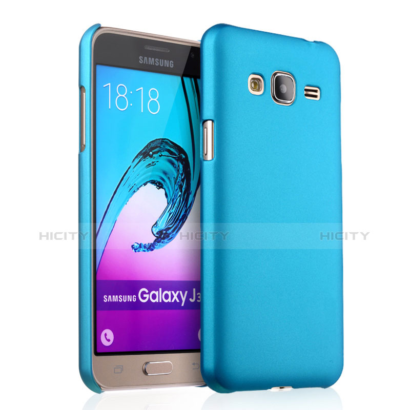Carcasa Dura Plastico Rigida Mate para Samsung Galaxy J3 Azul Cielo