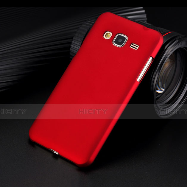 Carcasa Dura Plastico Rigida Mate para Samsung Galaxy J3 Rojo