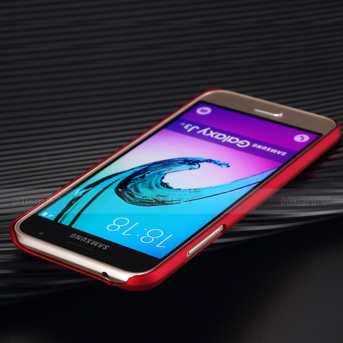 Carcasa Dura Plastico Rigida Mate para Samsung Galaxy J3 Rojo
