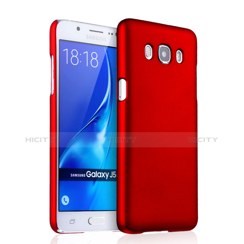 Carcasa Dura Plastico Rigida Mate para Samsung Galaxy J5 Duos (2016) Rojo