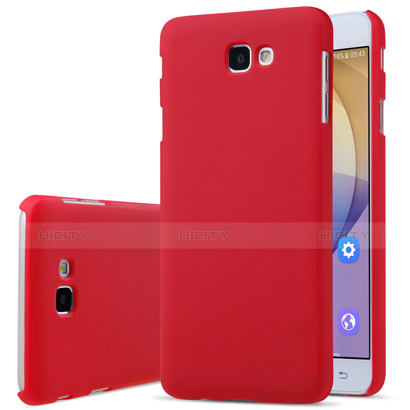 Carcasa Dura Plastico Rigida Mate para Samsung Galaxy J5 Prime G570F Rojo