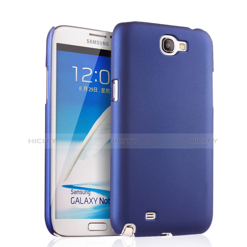 Carcasa Dura Plastico Rigida Mate para Samsung Galaxy Note 2 N7100 N7105 Azul