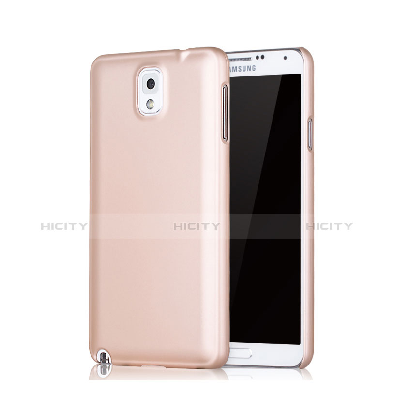 Carcasa Dura Plastico Rigida Mate para Samsung Galaxy Note 3 N9000 Oro Rosa