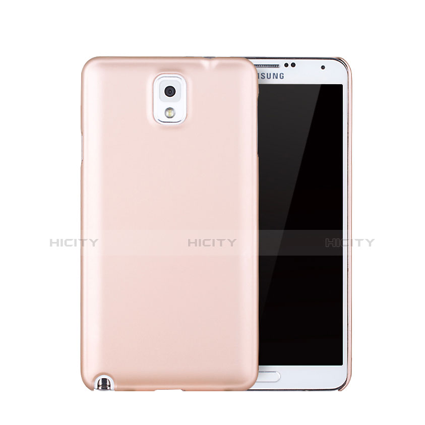 Carcasa Dura Plastico Rigida Mate para Samsung Galaxy Note 3 N9000 Oro Rosa