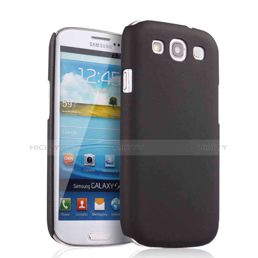 Carcasa Dura Plastico Rigida Mate para Samsung Galaxy S3 4G i9305 Negro