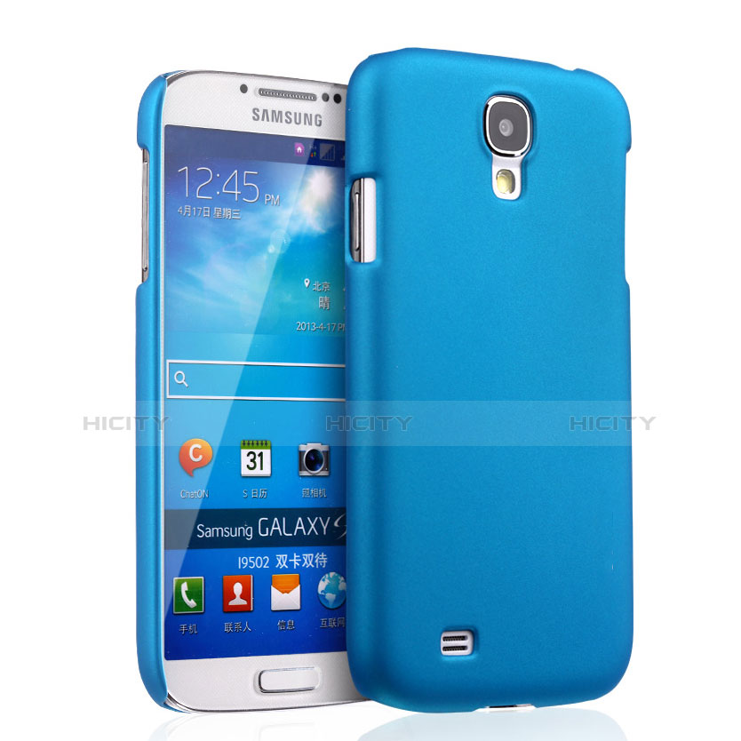 Carcasa Dura Plastico Rigida Mate para Samsung Galaxy S4 i9500 i9505 Azul Cielo