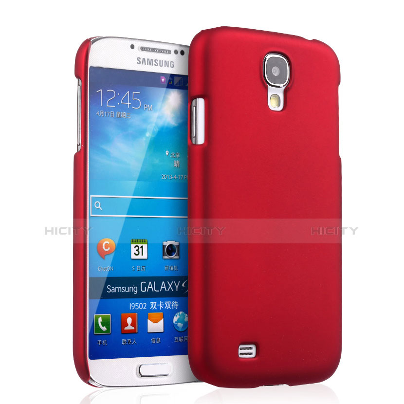 Carcasa Dura Plastico Rigida Mate para Samsung Galaxy S4 i9500 i9505 Rojo