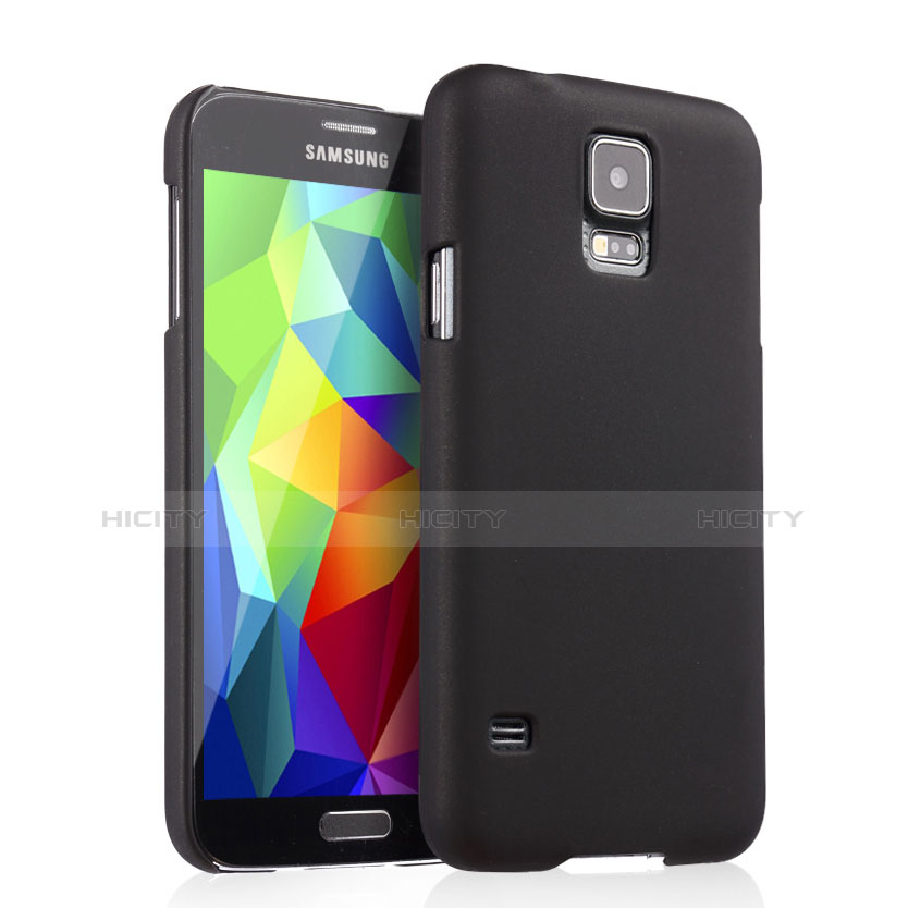 Carcasa Dura Plastico Rigida Mate para Samsung Galaxy S5 Duos Plus Negro