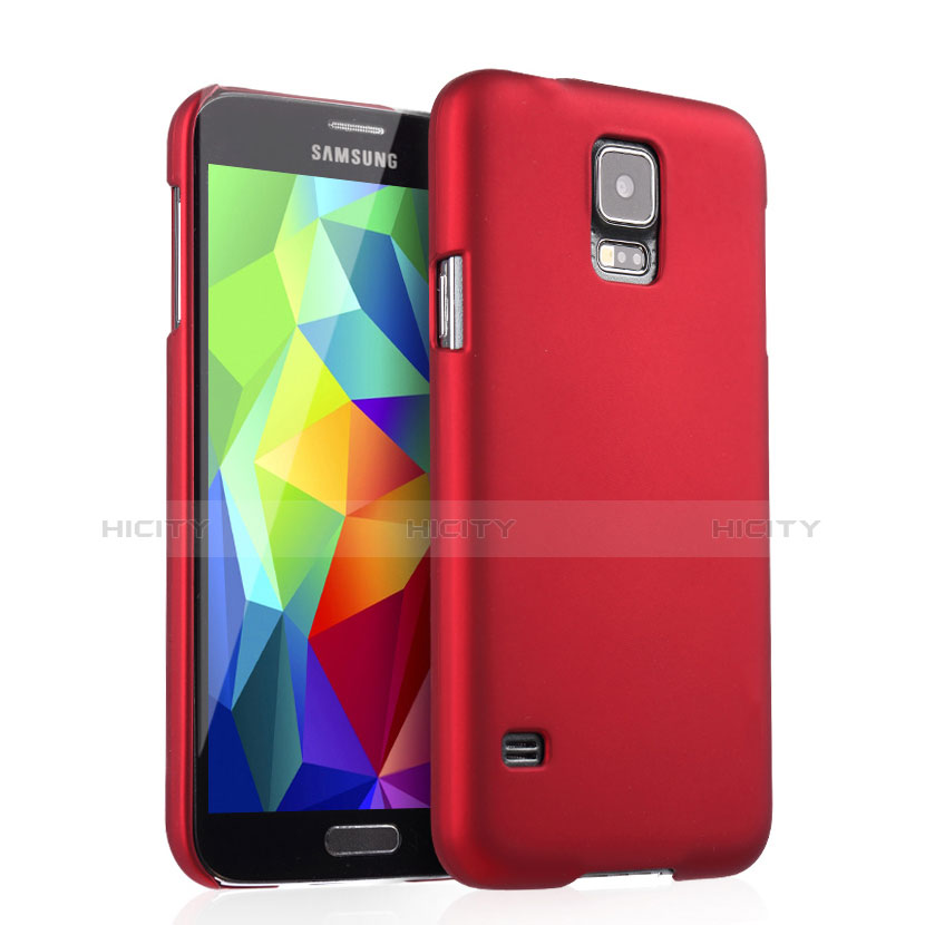 Carcasa Dura Plastico Rigida Mate para Samsung Galaxy S5 G900F G903F Rojo
