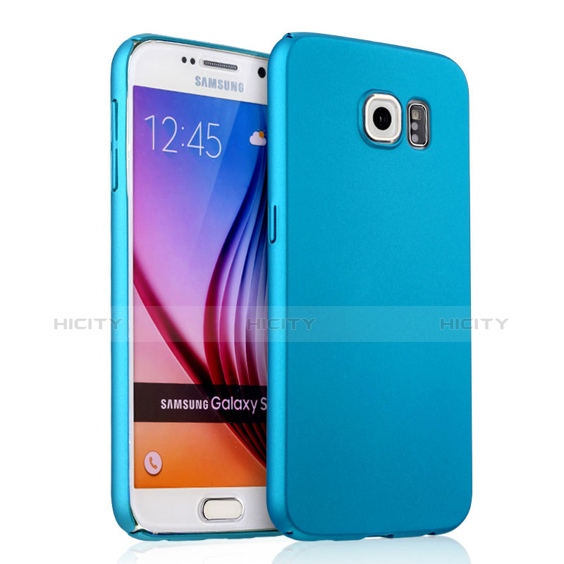 Carcasa Dura Plastico Rigida Mate para Samsung Galaxy S6 Duos SM-G920F G9200 Azul Cielo