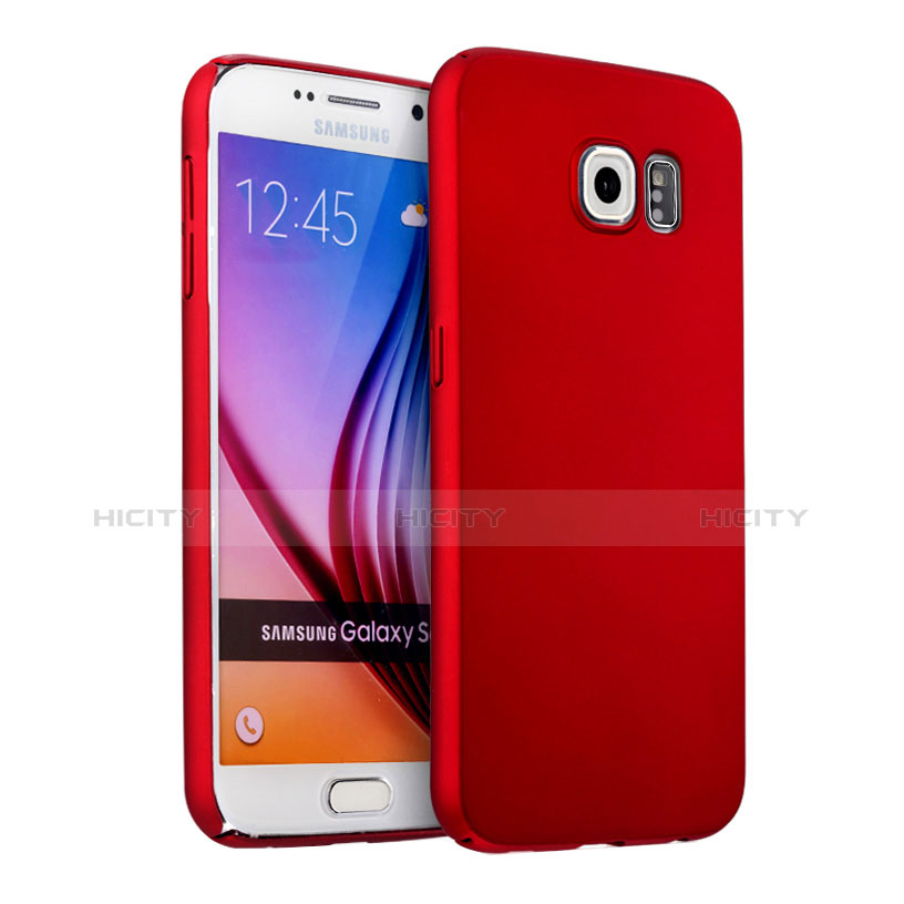 Carcasa Dura Plastico Rigida Mate para Samsung Galaxy S6 Duos SM-G920F G9200 Rojo