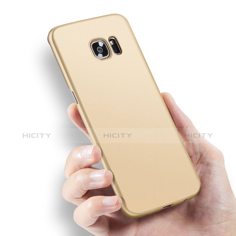 Carcasa Dura Plastico Rigida Mate para Samsung Galaxy S7 Edge G935F Oro