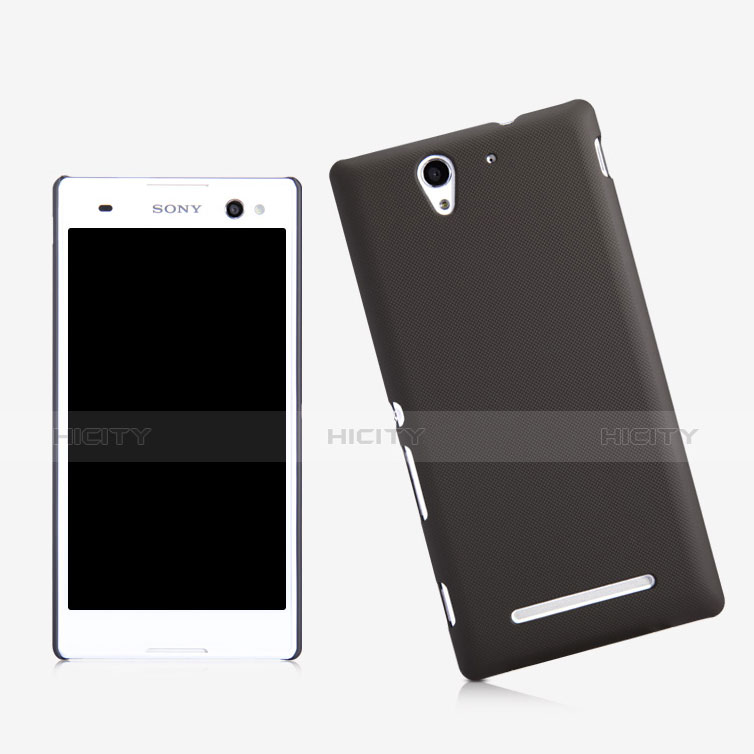 Carcasa Dura Plastico Rigida Mate para Sony Xperia C3 Negro