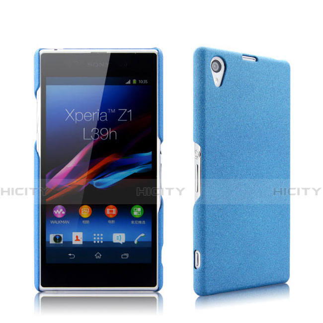 Carcasa Dura Plastico Rigida Mate para Sony Xperia Z1 L39h Azul