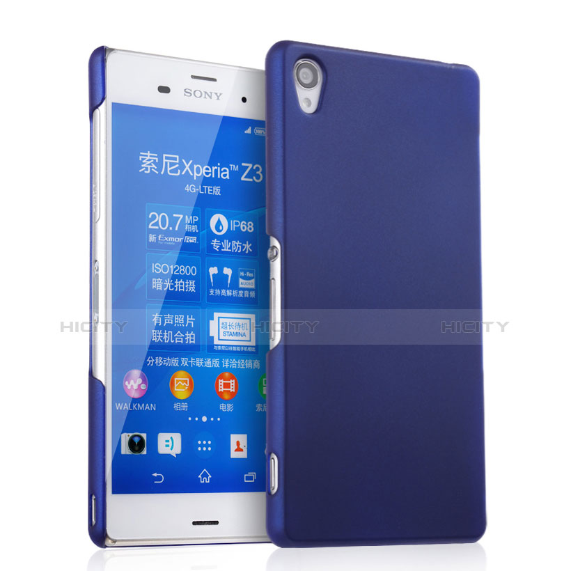 Carcasa Dura Plastico Rigida Mate para Sony Xperia Z3 Azul