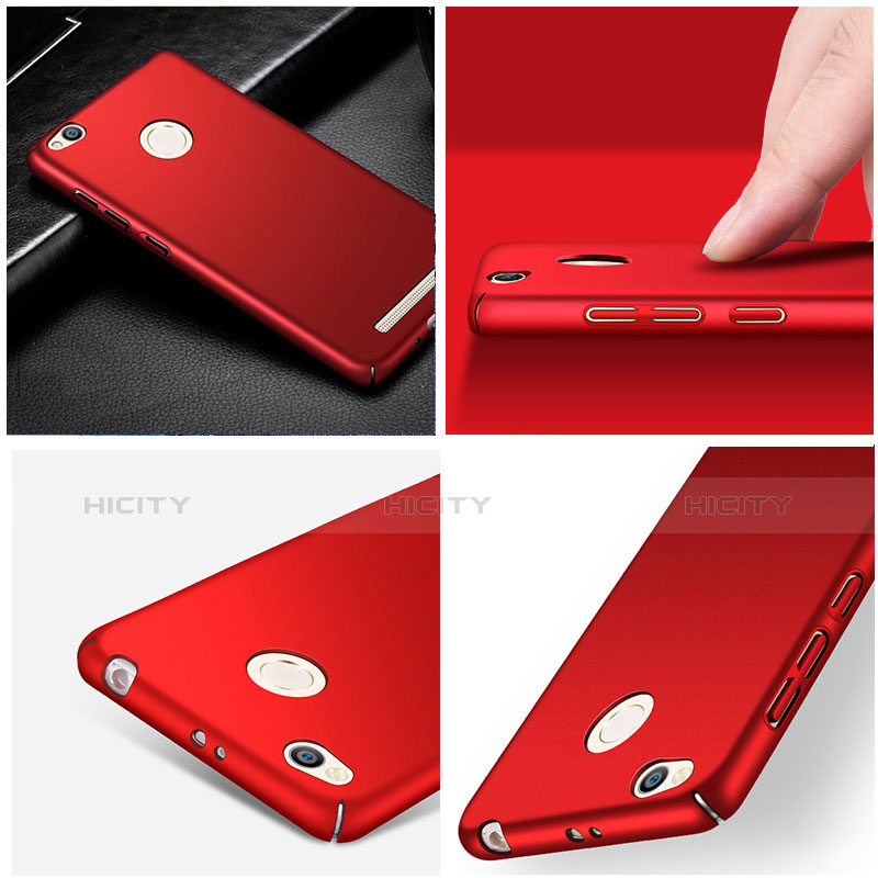 Carcasa Dura Plastico Rigida Mate para Xiaomi Redmi 3S Prime Rojo