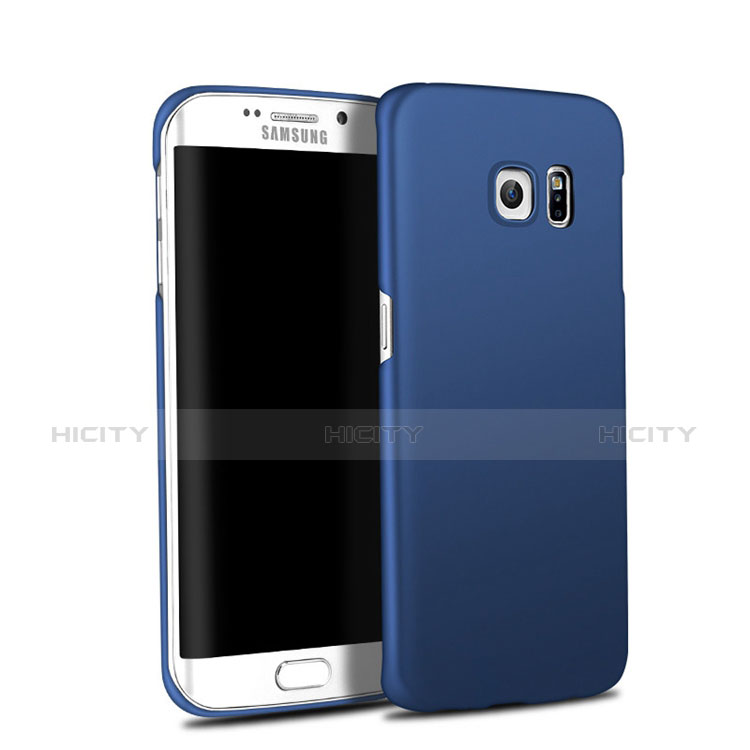 Carcasa Dura Plastico Rigida Mate Q02 para Samsung Galaxy S6 Edge+ Plus SM-G928F Azul